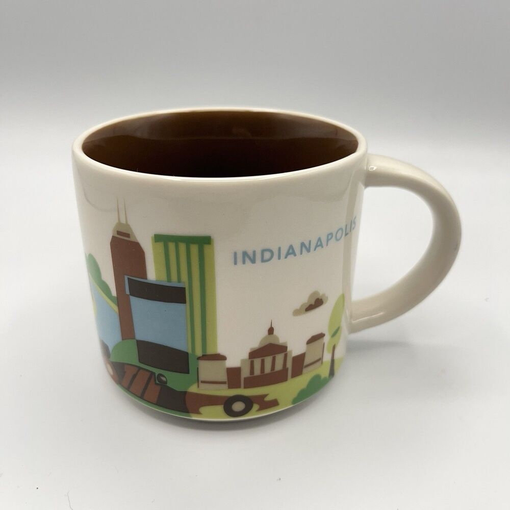 Starbucks Coffee Mug INDIANAPOLIS YOU ARE HERE Cup 14oz Collection Series 2016